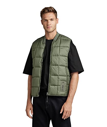 G-STAR RAW Herren Meefic Square Quilted Weste, Grün (lt hunter D22715-B958-8165), S von G-STAR RAW