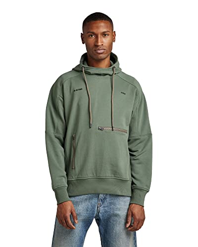 G-STAR RAW Herren Moto Loose Hoodie, Grün (lt hunter D22020-A613-8165), M von G-STAR RAW