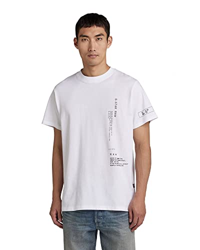 G-STAR RAW Herren Multi Graphic Loose T-Shirt, Weiß (white D21558-C336-110), XS von G-STAR RAW