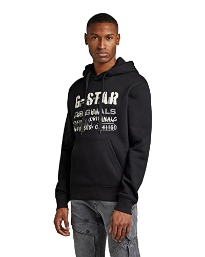 G-Star RAW Herren Multi Layer Originals Hooded Sweatshirt, Schwarz (dk Black D22232-A971-6484), S von G-STAR RAW