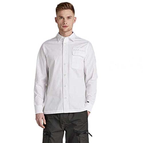 G-STAR RAW Herren Pen Pocket Regular Hemd, Weiß (white D20545-C973-110), L von G-STAR RAW