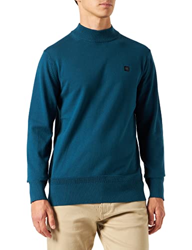 G-STAR RAW Men's Premium core Mock Knit Sweater, Blue (Nitro C560-1861), XL von G-STAR RAW