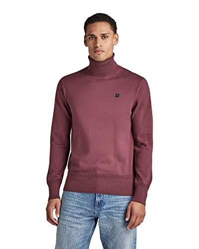 G-STAR RAW Herren Premium Core Turtle Knitted Pullover, Purpur (vineyard wine D21933-C560-D303), L von G-STAR RAW