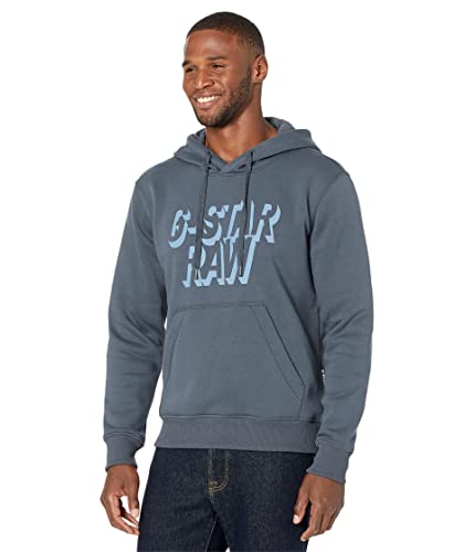 G-STAR RAW Herren Retro Shadow Graphic Hooded Sweatshirt, Blau (fantem blue D22236-A971-863), L von G-STAR RAW