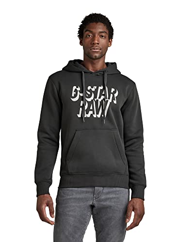 G-STAR RAW Herren Retro Shadow Graphic Hooded Sweatshirt, Grau (cloack D22236-A971-5812), L von G-STAR RAW