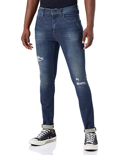 G-STAR RAW Herren Revend FWD Skinny Jeans, Blau (antique forest blue restored D20071-D188-D356), 32W / 34L von G-STAR RAW