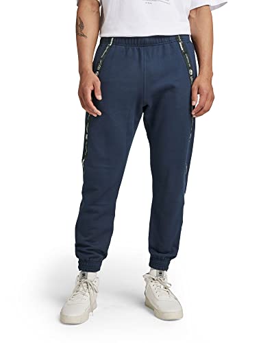 G-STAR RAW Herren Tape Jogginghose, Blau (sartho blue D21520-C988-6067), XL von G-STAR RAW