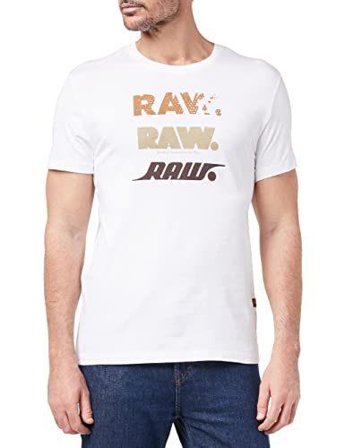G-STAR RAW Herren Triple RAW T-Shirt, Weiß (white D22379-336-110), L von G-STAR RAW