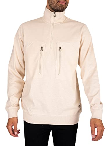 G-STAR RAW Herren Tweeter Half Zip, Weiß (dk talc D21573-C673-A488), XXL von G-STAR RAW