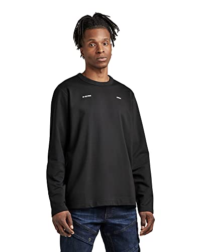 G-STAR RAW Herren Lightweight Sweatshirt, Schwarz (dk black D21567-D136-6484), M von G-STAR RAW