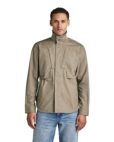 G-STAR RAW Herren Utility Zip Overshirt, Braun (turf D21985-D213-273), L von G-STAR RAW