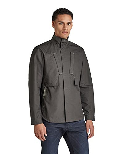 G-STAR RAW Herren Utility Zip Overshirt, Grau (cloack D21985-D213-5812), XL von G-STAR RAW