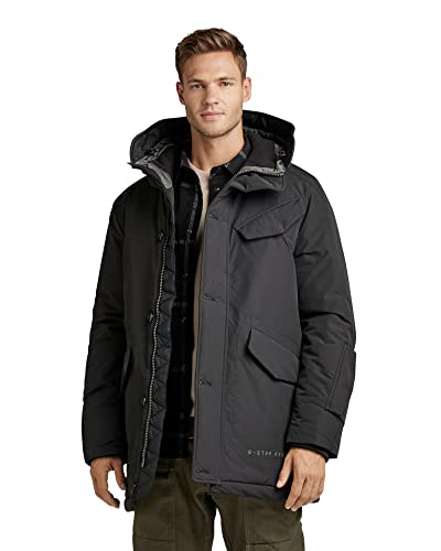 G-STAR RAW Herren Vodan Padded Hooded Parka, Schwarz (dk black D22713-A281-6484), L von G-STAR RAW