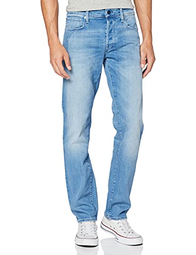 G-STAR RAW Herren 3301 Regular Straight Jeans, Blau (faded seascape 51002-B631-C456), 26W / 30L von G-STAR RAW