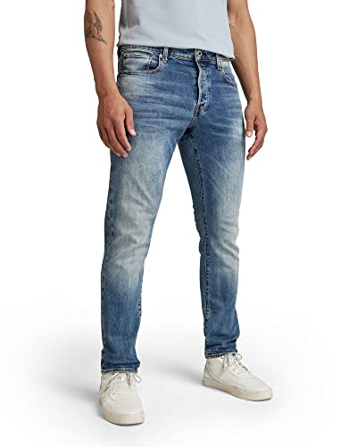 G-STAR RAW Herren 3301 Regular Tapered Jeans, Blau (vintage azure 51003-C052-A802), 33W / 34L von G-STAR RAW