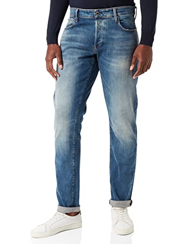 G-STAR RAW Herren 3301 Regular Tapered Jeans, Blau (vintage azure 51003-C052-A802), 33W / 34L von G-STAR RAW