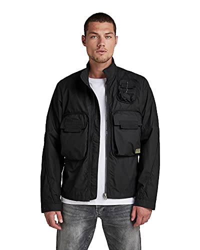 G-STAR RAW Herren Overshirt Bound Pocket Track Bomber, Schwarz (dk black D20121-A790-6484), M von G-STAR RAW