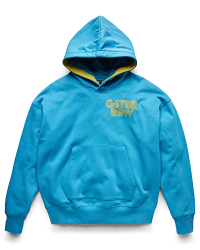 G-STAR RAW Herren Unisex Disco Chest Hoodie, Blau (lt onymia blue D21691-A975-8053), XS von G-STAR RAW