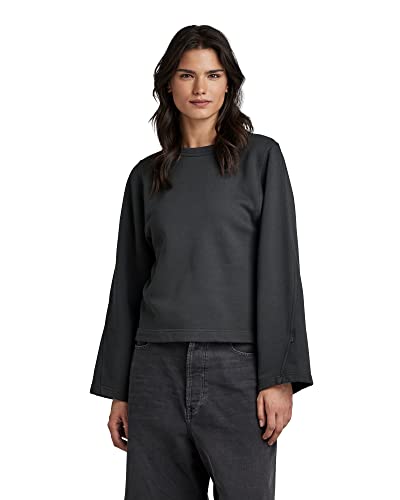 G-STAR RAW Damen Adjustable Sleeve Cropped Sweatshirt, Grau (cloack D22125-D165-5812), L von G-STAR RAW