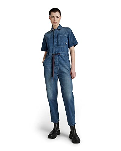 G-STAR RAW Damen Army Jumpsuit, Blau (antique faded space blue D21431-C970-D342), L von G-STAR RAW