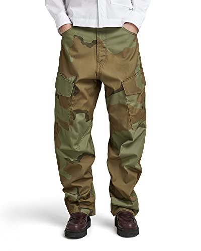 G-STAR RAW Damen Cargo Cord 3D Boyfriend Hose, Mehrfarben (smoke olive desert camo D23221-D386-D936), 28 von G-STAR RAW