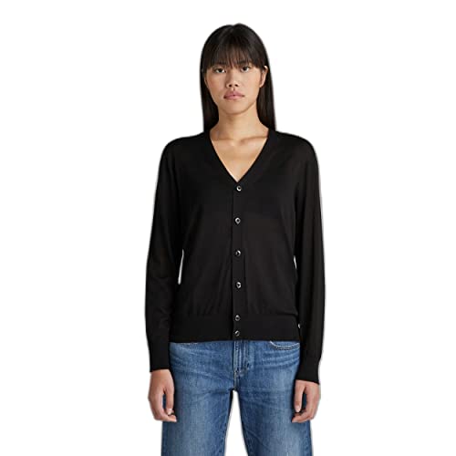 G-STAR RAW Damen Core Cardigan Knit, Schwarz (dk black D21963-D166-6484), S von G-STAR RAW