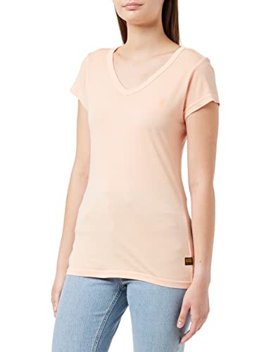 G-STAR RAW Damen Eyben Slim V-Neck Top, Rosa (peach nougat gd D21314-B059-D165), XS von G-STAR RAW