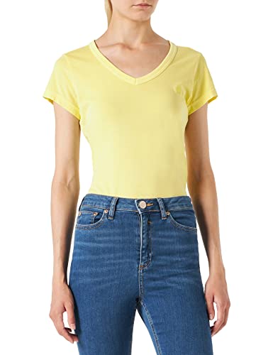 G-STAR RAW Damen Eyben Slim V-Neck Top, Gelb (lemonade gd D21314-B059-D154), S von G-STAR RAW