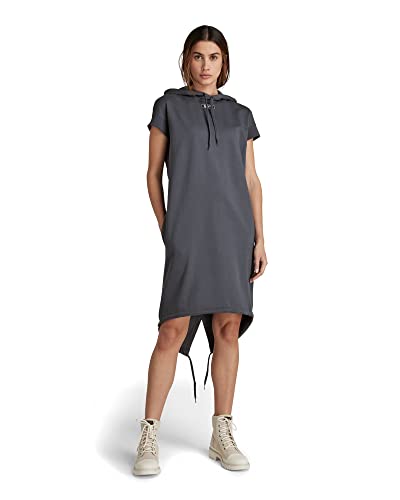G-Star RAW Damen Fish Tail Hoodie Sweat Kleid, Blau (fantem Blue D21627-D136-863), S von G-STAR