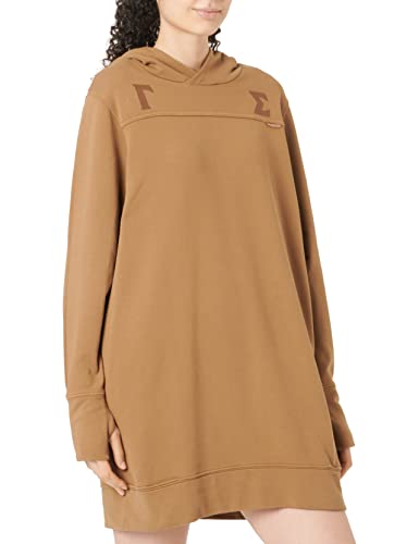 G-STAR RAW Damen Gamma Sigma Loose Hooded Sweat Kleid, Braun (oxide ocre gd D22275-B715-C018), S von G-STAR RAW