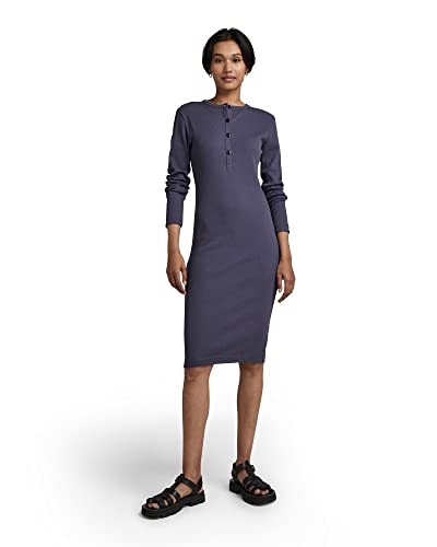 G-STAR RAW Women's Henley 1 Casual Dress, Purpur (dk Grape D289-800), L von G-STAR RAW