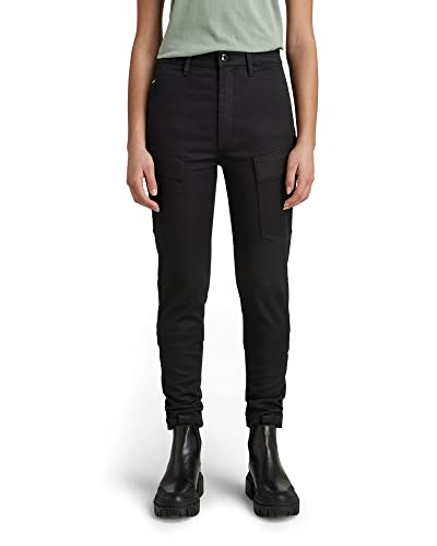 G-STAR RAW Damen Kafey Cargo Ultra High Skinny Hose, Schwarz (dk black D21099-C105-6484), 25W / 32L von G-STAR RAW