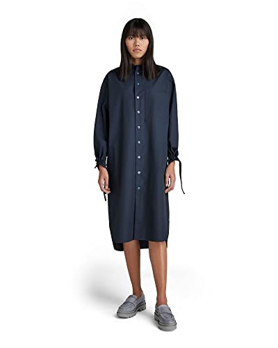 G-STAR RAW Damen Long Shirt Kleid, Blau (salute D22160-C973-C742), L von G-STAR RAW