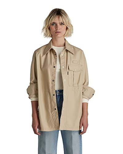 G-STAR RAW Damen Naval Collar Overshirt 2.0, Beige (westpoint khaki D21466-C960-C531), XS von G-STAR RAW