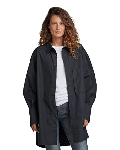 G-STAR RAW Damen Oversized Boyfriend Hemd, Blau (salute D22492-A790-C742), XXS von G-STAR RAW