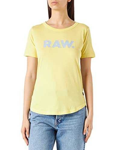 G-STAR RAW Damen RAW. Slim T-Shirt, Gelb (lemonade D21226-4107-504), S von G-STAR RAW