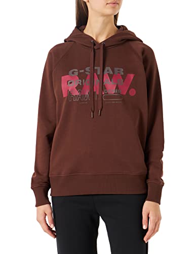 G-STAR RAW Damen Raglan Raw Originals Hooded Sweatshirt, Braun (chocolate lab D22117-A613-D312), XS von G-STAR RAW