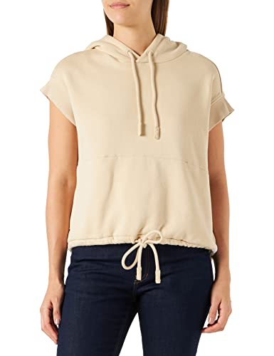 G-STAR RAW Damen Relaxed Short Sleeve Hoodie, Beige (brown rice D22362-D165-D309), L von G-STAR RAW