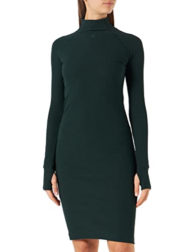 G-Star RAW Damen Rib Slim Kleid, Grün (laub D22274-D107-4287), L von G-STAR RAW