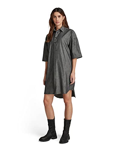 G-STAR RAW Damen Shirt Kleid Short Sleeve, Schwarz (jet black D21884-D105-A814), XS von G-STAR RAW