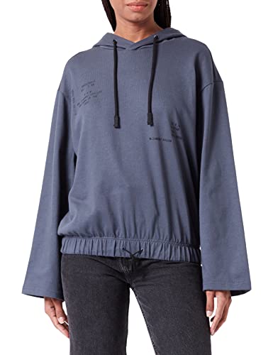 G-STAR RAW Damen Text Print Hooded Loose Sweatshirt, Blau (fantem blue D22094-D163-863), L von G-STAR RAW