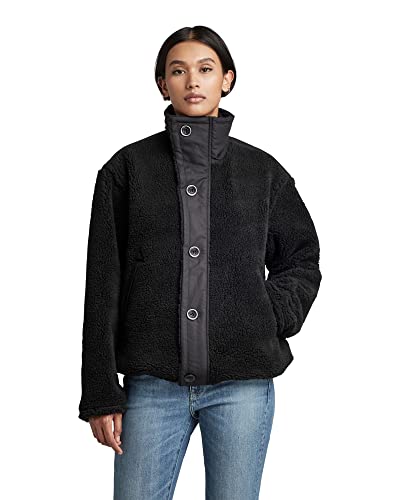 G-STAR RAW Damen Trucker Collar Jacke, Schwarz (dk black D22043-C849-6484), L von G-STAR RAW