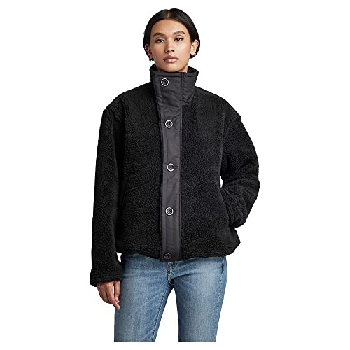 G-STAR RAW Damen Trucker Collar Jacke, Schwarz (dk black D22043-C849-6484), M von G-STAR RAW