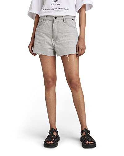 G-STAR RAW Damen Type 89 Short Cut Shorts, Grau (sun faded grey limestone D21414-D109-D127), 33 von G-STAR RAW