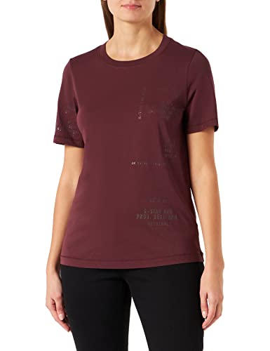 G-STAR RAW Damen Type Face Graphic Top, Purpur (vineyard wine D22337-4107-D303), M von G-STAR RAW