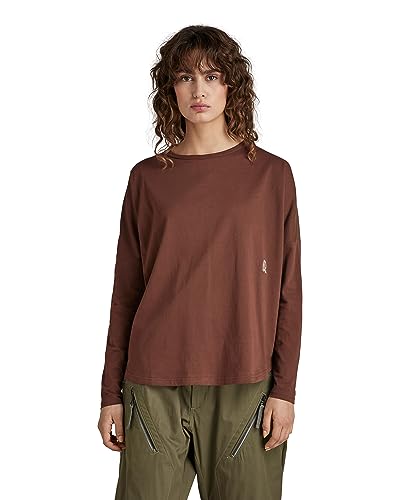 G-STAR RAW Damen Woven Mix Loose Top, Braun (chocolate lab D22090-B771-D312), M von G-STAR RAW