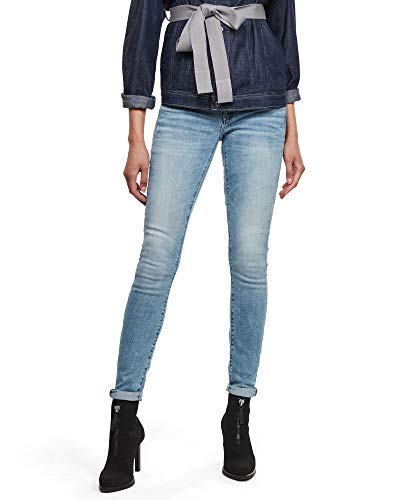 G-STAR RAW Damen 3301 High Skinny Jeans, Blau (lt indigo aged D05175-8968-8436), 34W / 34L von G-STAR RAW