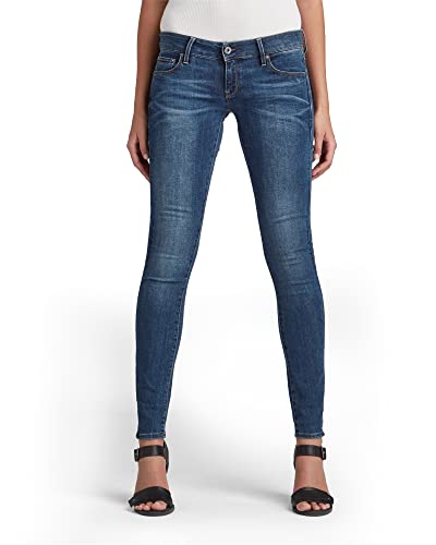 G-STAR RAW Damen 3301 Low Skinny Jeans, Blau (medium aged 60878-6553-071), 31W / 34L von G-STAR RAW