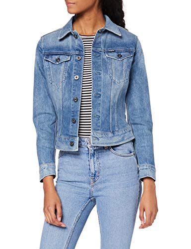 G-STAR RAW Damen 3301 Slim Jacket, Blau (sun faded stone D17437-C052-C293), XS von G-STAR RAW