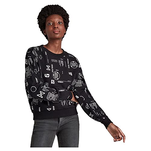 G-STAR RAW Damen Cropped Loose Sweatshirt Allover von G-STAR